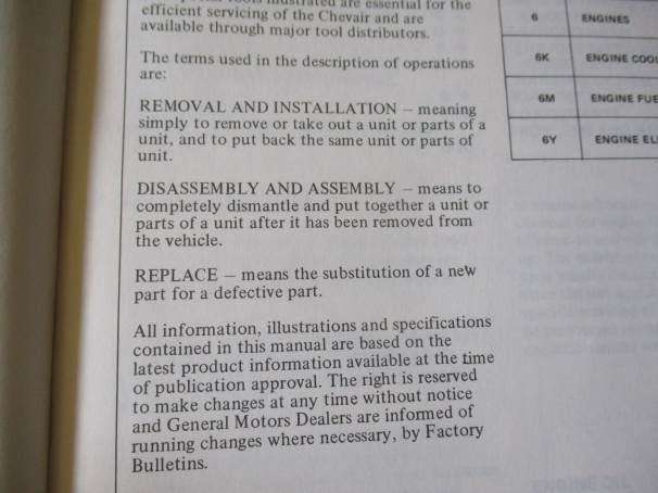 CHEVAIR WORKSHOP MANUAL VOL 2 / CHEVAIR WERKSWINKEL-HANDLEIDING DEEL 2