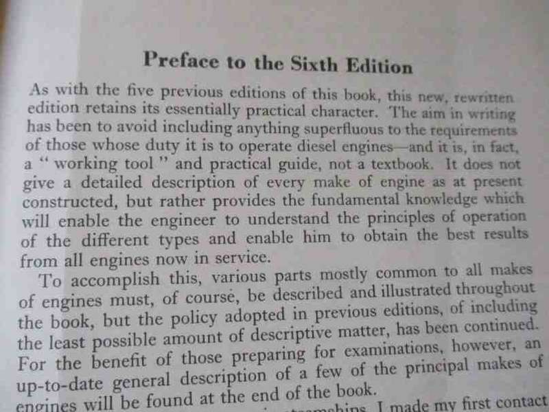 THE RUNNING AND MAINTENANCE OF THE MARINE DIESEL ENGINE - JOHN LAMB ( SIXTH EDITION )