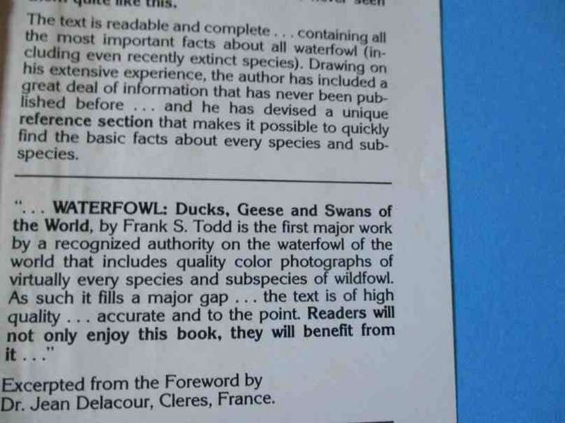WATERFOWL, DUCKS, GEESE & SWANS OF THE WORLD - FRANK S TODD