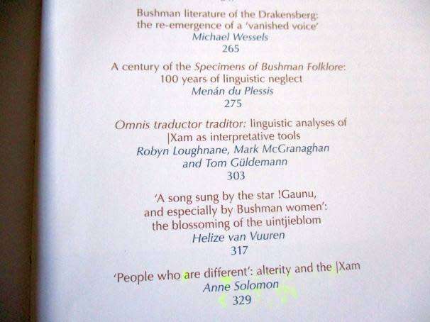 THE COURAGE OF IIKABBO - CELEBRATING THE 100TH ANNIVERSARY OF THE . - SPECIMENS OF BUSHMAN FOLKLORE
