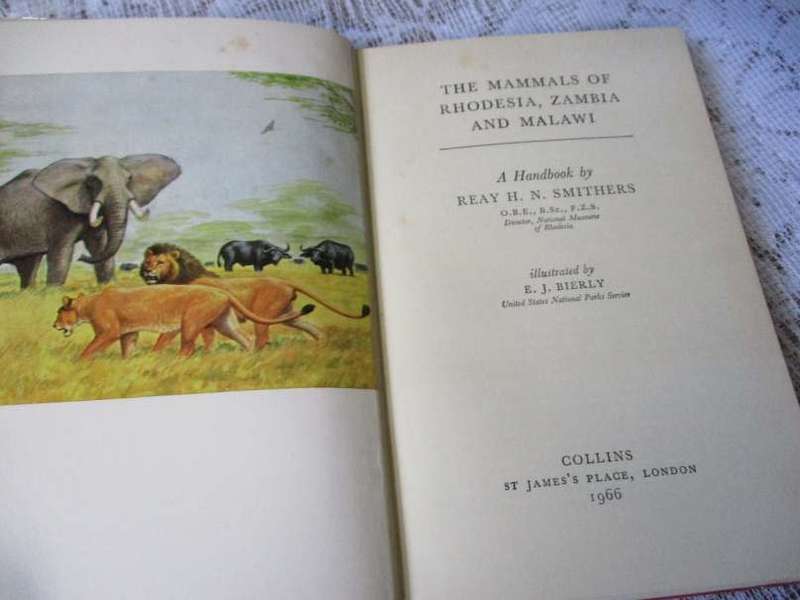 THE MAMMALS OF RHODESIA, ZAMBIA AND MALAWI - REAY H.N. SMITHERS