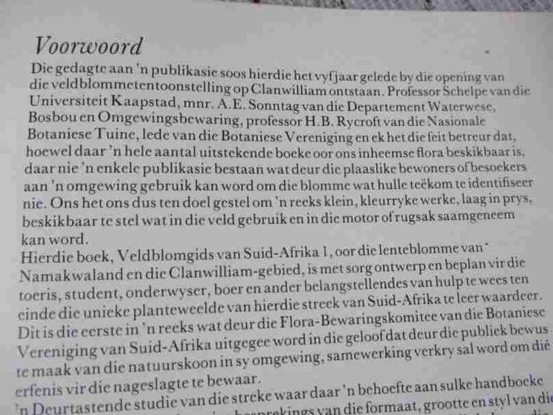 NAMAKWALAND EN CLANWILLIAM VELDBLOMGIDS VAN SUID-AFRIKA