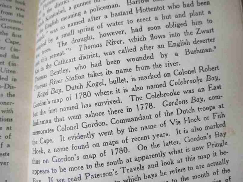 PLACE NAMES IN THE CAPE PROVINCE - COLIN GRAHAM BOTHA ( 1926 )
