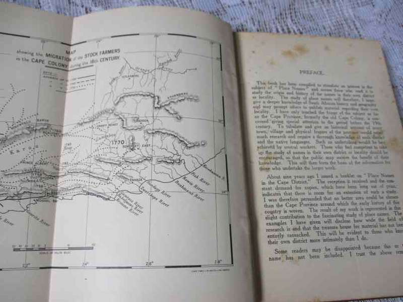 PLACE NAMES IN THE CAPE PROVINCE - COLIN GRAHAM BOTHA ( 1926 )