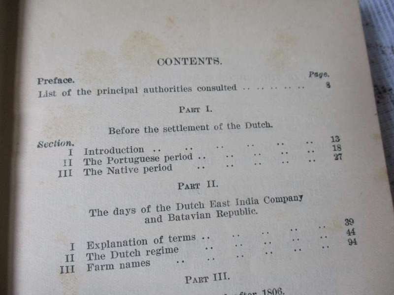 PLACE NAMES IN THE CAPE PROVINCE - COLIN GRAHAM BOTHA ( 1926 )