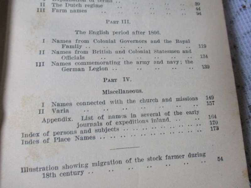 PLACE NAMES IN THE CAPE PROVINCE - COLIN GRAHAM BOTHA ( 1926 )