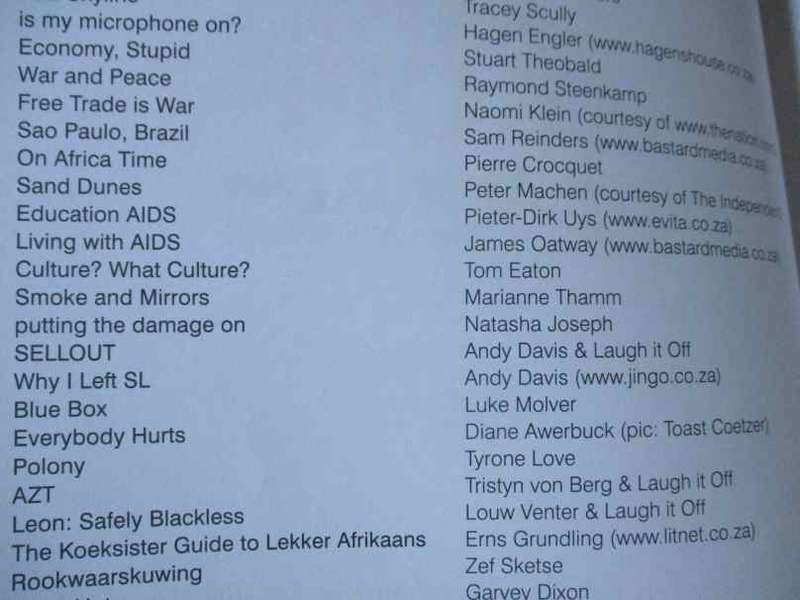LAUGH IT OFF ANNUAL - SOUTH AFRICAN YOUTH CULTURE