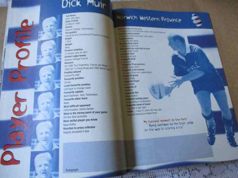 WP vs GRIQUALAND WEST 6 MARCH 1997 - RUGBY PROGRAMME