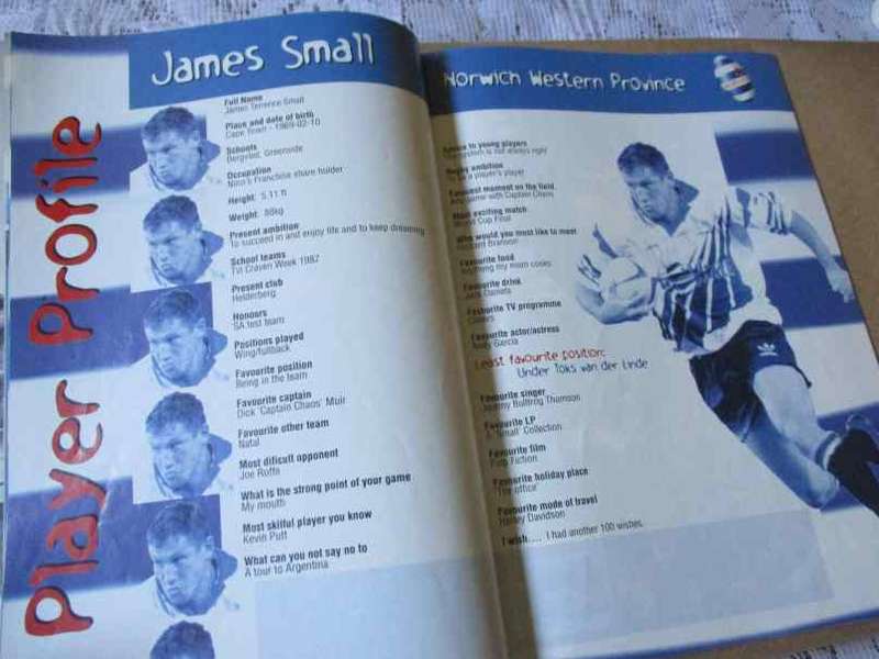 WP vs SWD EAGLES  11 APRIL 1997 - RUGBY PROGRAMME