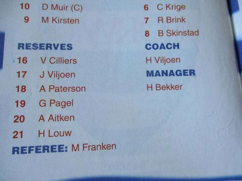 WP vs SWD EAGLES  11 APRIL 1997 - RUGBY PROGRAMME