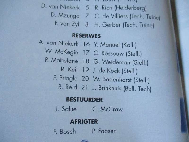 WP vs LIONS 17 AUGUST   1997 - RUGBY PROGRAMME