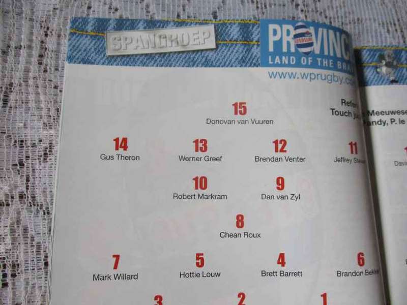 WP vs BULLDOGS  21 JULY 2000 - RUGBY PROGRAMME