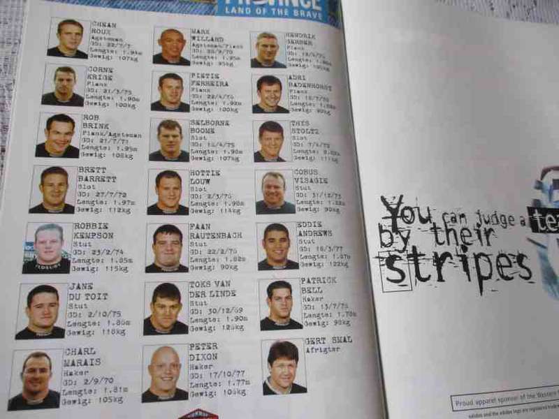 WP vs BULLDOGS  21 JULY 2000 - RUGBY PROGRAMME