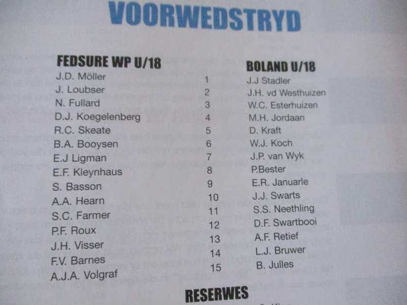 WP vs BULLDOGS  21 JULY 2000 - RUGBY PROGRAMME