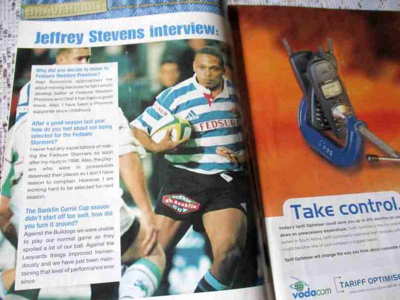 WP vs EAGLES  2 SEPTEMBER 2000 - RUGBY PROGRAMME