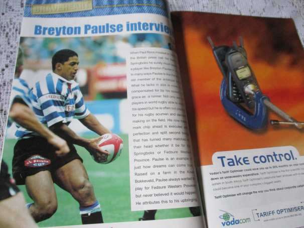 WP vs SHARKS   30 SEPTEMBER 2000 - RUGBY PROGRAMME
