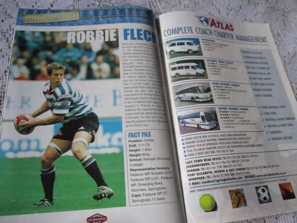WP vs SHARKS   30 SEPTEMBER 2000 - RUGBY PROGRAMME