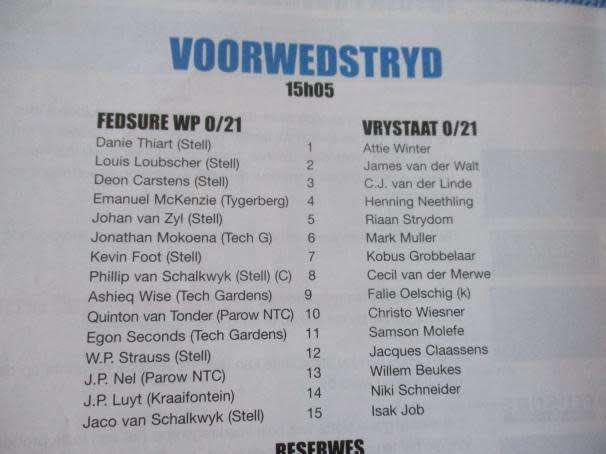 WP vs SHARKS   30 SEPTEMBER 2000 - RUGBY PROGRAMME