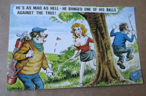 `NAUGHTIES` POST CARD