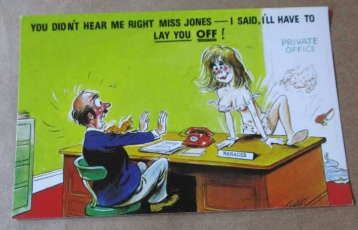 `NAUGHTIES` POST CARD