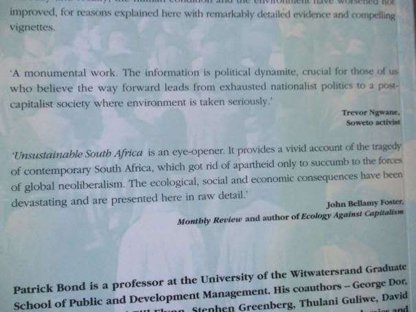 UNSUSTAINABLE SOUTH AFRICA - ENVIRONMENT, DEVELOPMENT AND SOCIAL PROTEST - PATRICK BOND