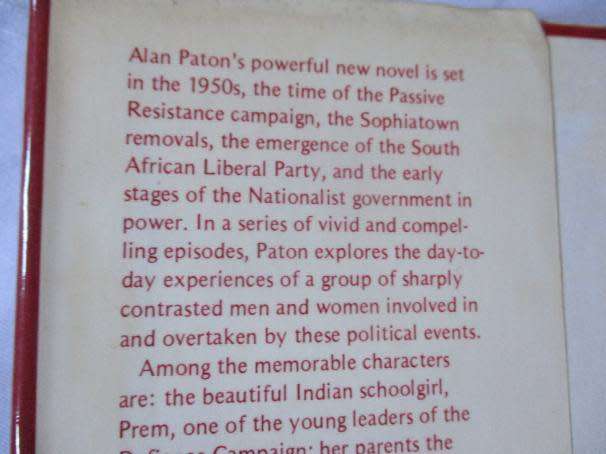 AH, BUT YOUR LAND IS BEAUTIFUL - ALAN PATON