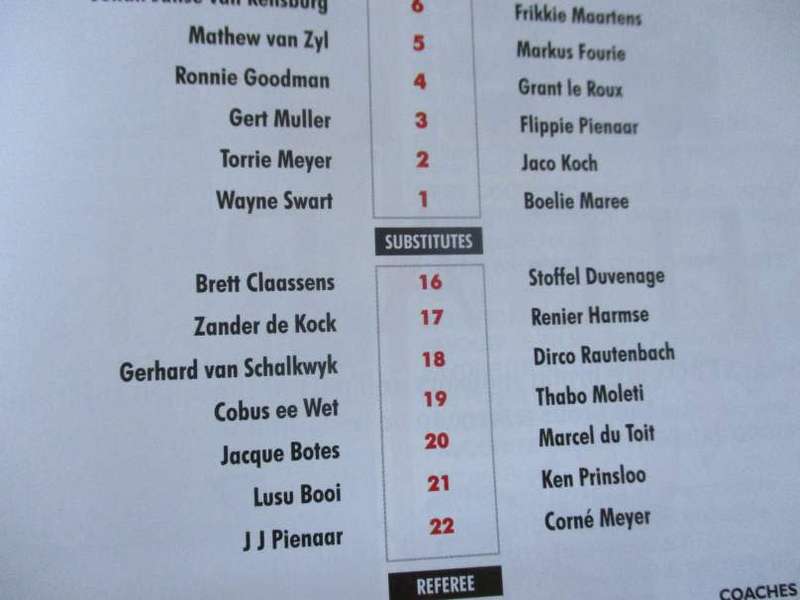 LIONS VS WP STORMERS 17 MAY 2008 - RUGBY PROGRAMME