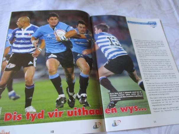 BLUE BULLS vs WP 29 AUGUST 2008  - RUGBY PROGRAMME