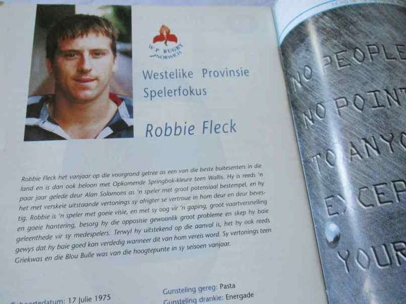 WP vs SHARKS 17 OCTOBER  1998   - RUGBY PROGRAMME