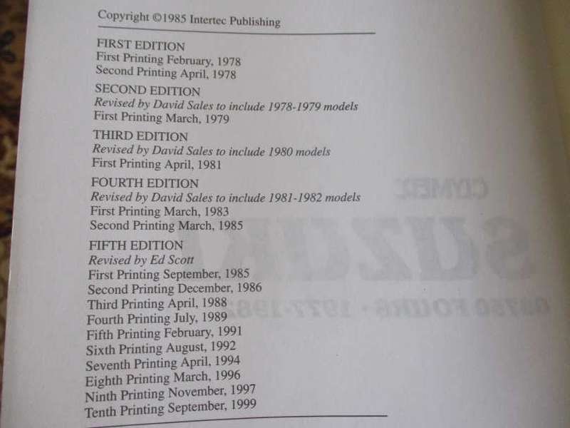 SUZUKI GS750 FOURS - 1977 - 1982 - SERVICE, REPAIR, MAINTENANCE - MANUAL