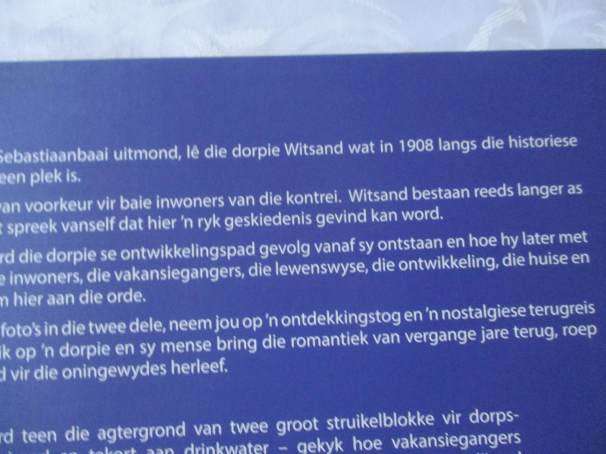 WITSAND - TERUGBLIK - JAN H LANGENHOVEN