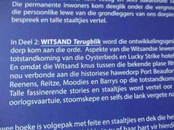 WITSAND - TERUGBLIK - JAN H LANGENHOVEN