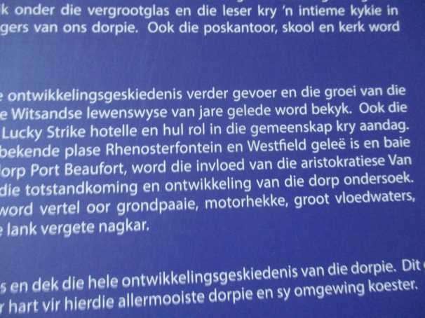 WITSAND - TERUGBLIK - JAN H LANGENHOVEN