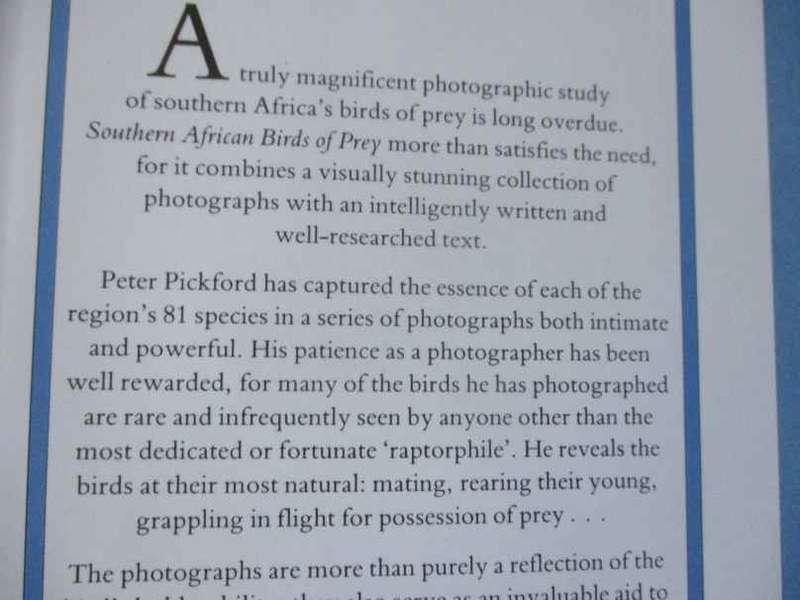 SOUTHERN AFRICAN BIRDS OF PREY - PETER AND BEVERLEY PICKFORD & WARWICK TARBOTON