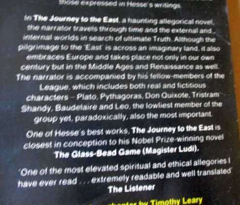 THE JOURNEY TO THE EAST - HERMANN HESSE