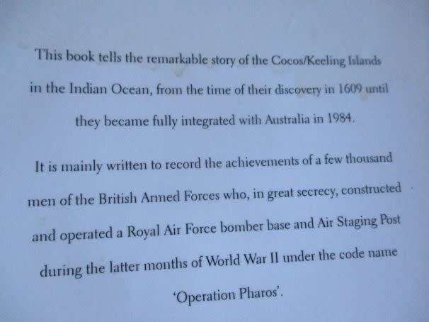 OPERATION PHAROS AND COCOS KEELING ISLANDS - THE HISTORY OF THE SECRET ALLIED AIR BASE IN ...