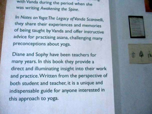NOTES ON YOGA - THE LEGACY OF VANDA SCARAVELLI - DIANE LONG AND SOPHY HOARE