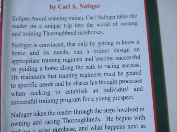 TRAITS OF A WINNER - THE FORMULA FOR DEVELOPING THOROUGHBRED RACEHORSES - CARL A NAFZGER