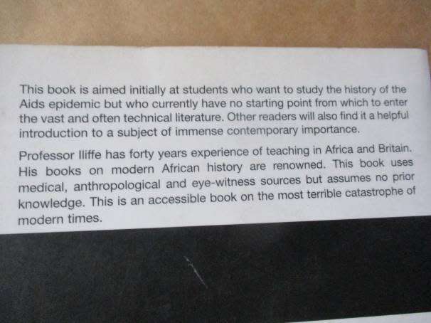 THE AFRICAN AIDS EPIDEMIC - A HISTORY - JOHN ILIFFE