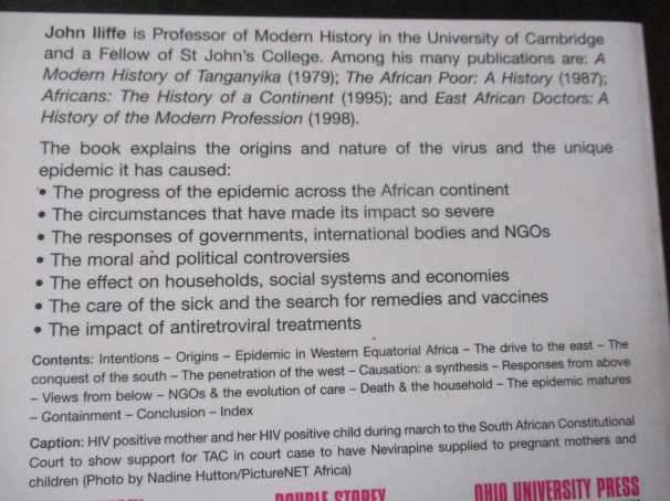 THE AFRICAN AIDS EPIDEMIC - A HISTORY - JOHN ILIFFE