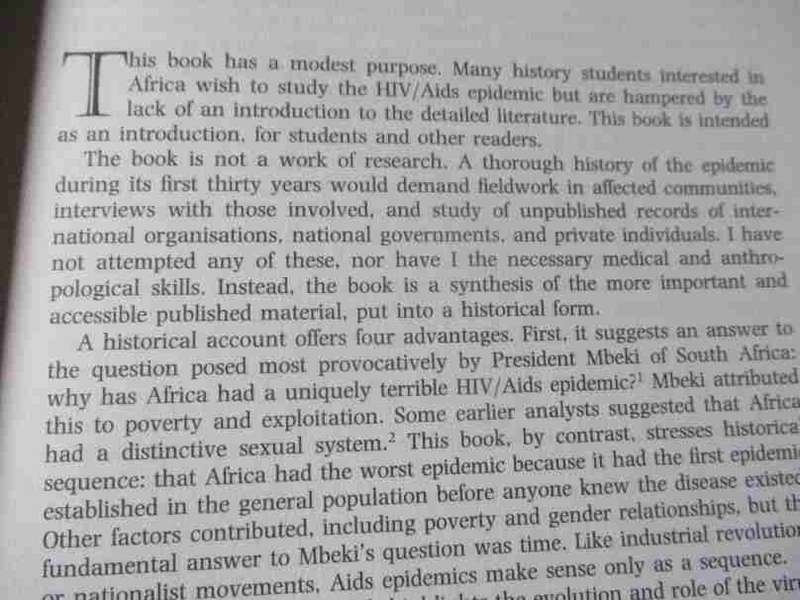 THE AFRICAN AIDS EPIDEMIC - A HISTORY - JOHN ILIFFE