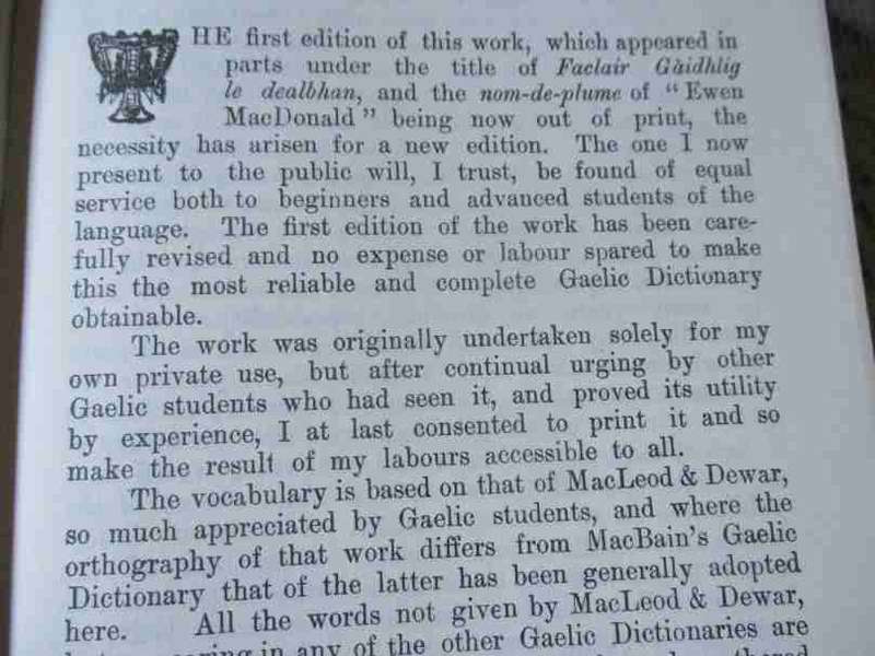 DWELLY`S ILLUSTRATED GAELIC TO ENGLISH DICTIONARY