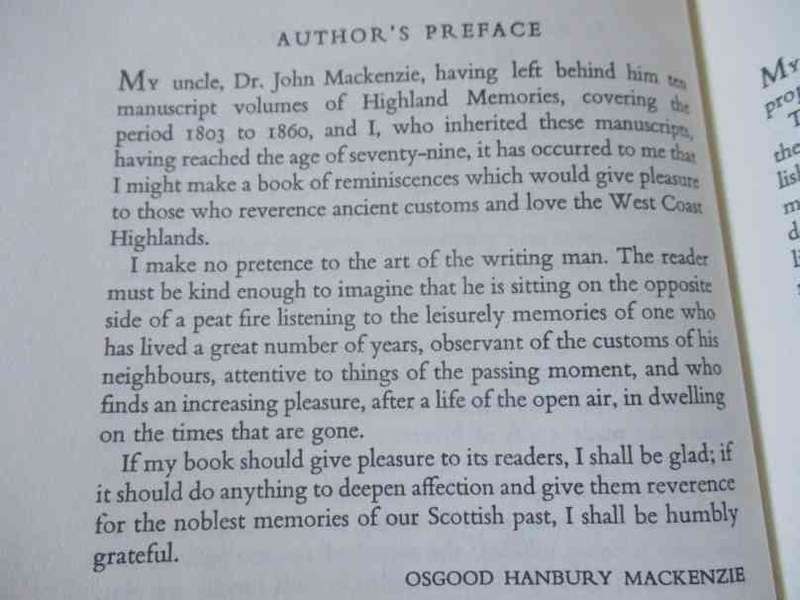 A HUNDRED YEARS IN THE HIGHLANDS - OSGOOD MACKENZIE