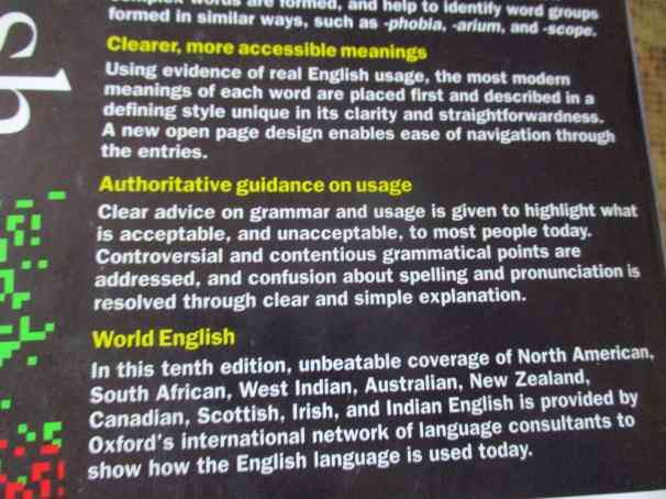CONCISE OXFORD DICTIONARY - TENTH EDITION