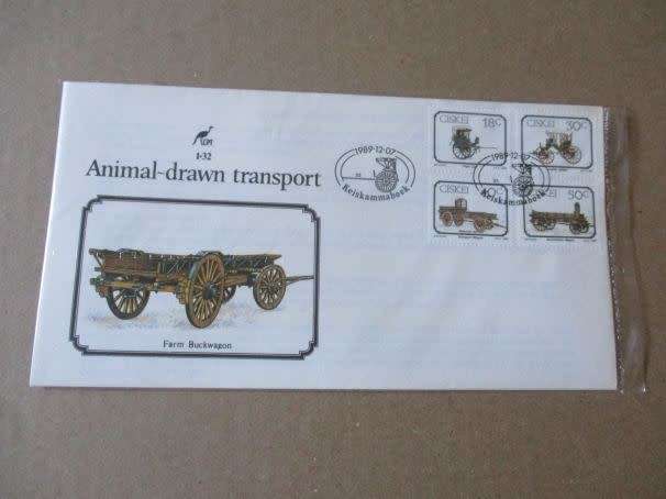 CISKEI 1989 - ANIMAL-DRAWN  TRANSPORT FDC 1.32