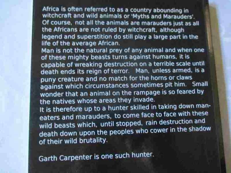 ON THE TRAIL OF THE MAN-KILLERS - GARTH CARPENTER