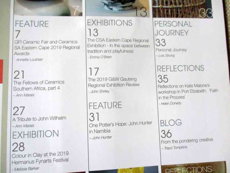 CERAMICS SOUTHERN AFRICA ISSU 17/2019