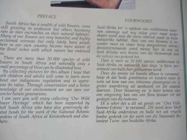 OUR WILD FLOWER HERITAGE / ONS VELDBLOMME ERFENIS - SHELL SOUTH AFRICA