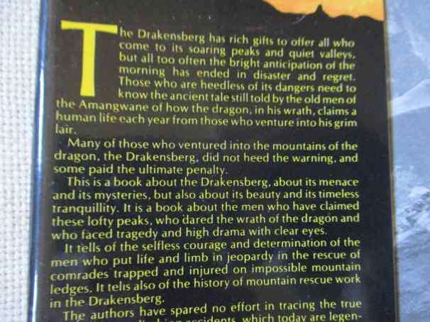 DRAGON`S WRATH - DRAKENSBERG CLIMBS, ACCIDENTS AND RESCUES - R.O. PEARSE & JAMES BROWN