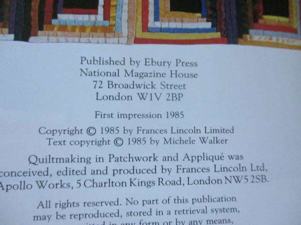 QUILTMAKING IN PATCHWORK & APPLIQUE - MICHELE WALKER